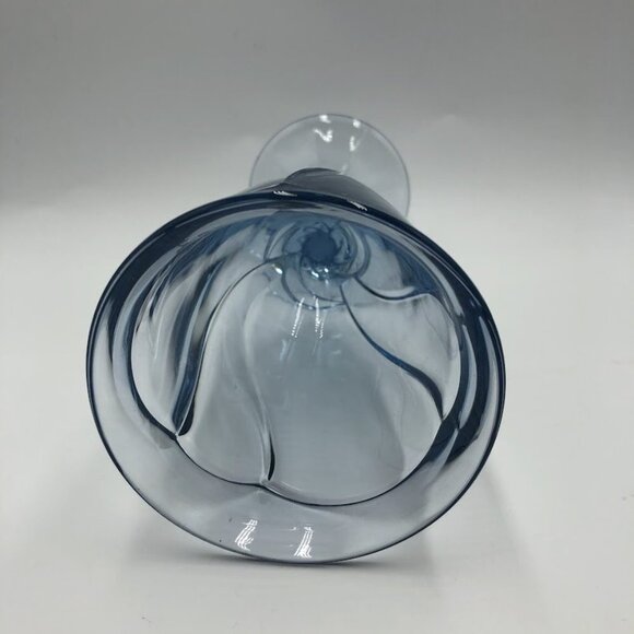 Blue Glass Goblets Set of 2 Collectible Decorative Elegant Drinkware - Picture 6 of 12